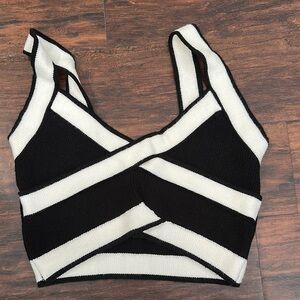 Shein Black and White Striped Women's Top